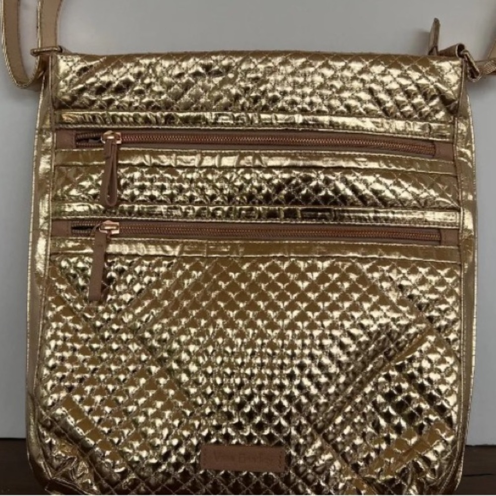 VERA BRADLEY ROSE GOLD METALLIC CROSSBODY PURSE BAG